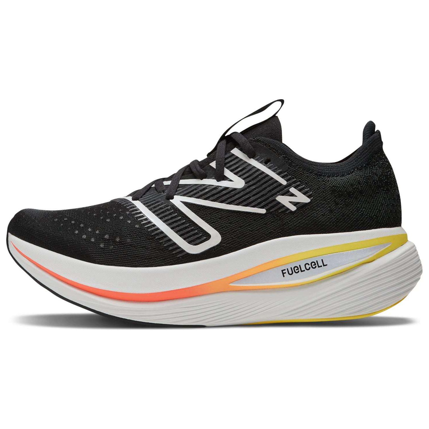 

Футболка FuelCell SuperComp Black Orange Yellow New Balance, черно-белая