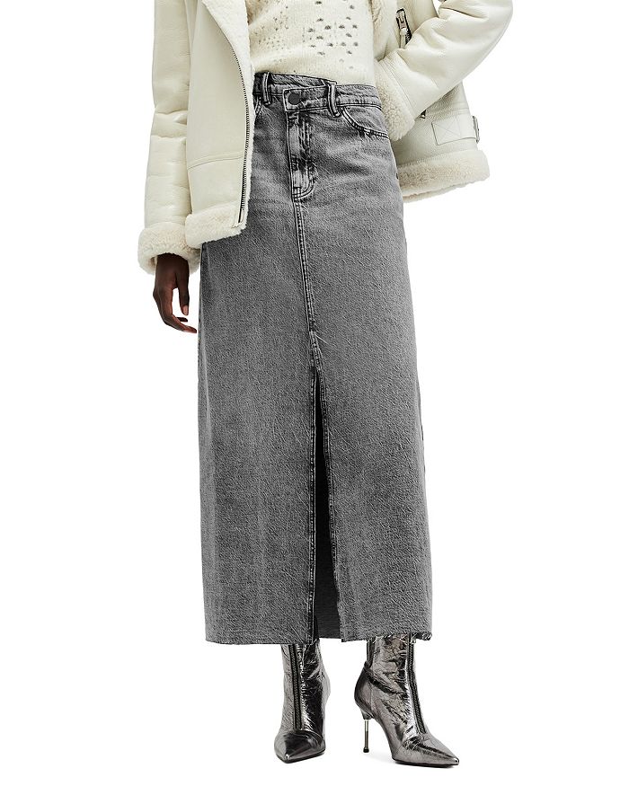

Юбка макси Noir ALLSAINTS, серый