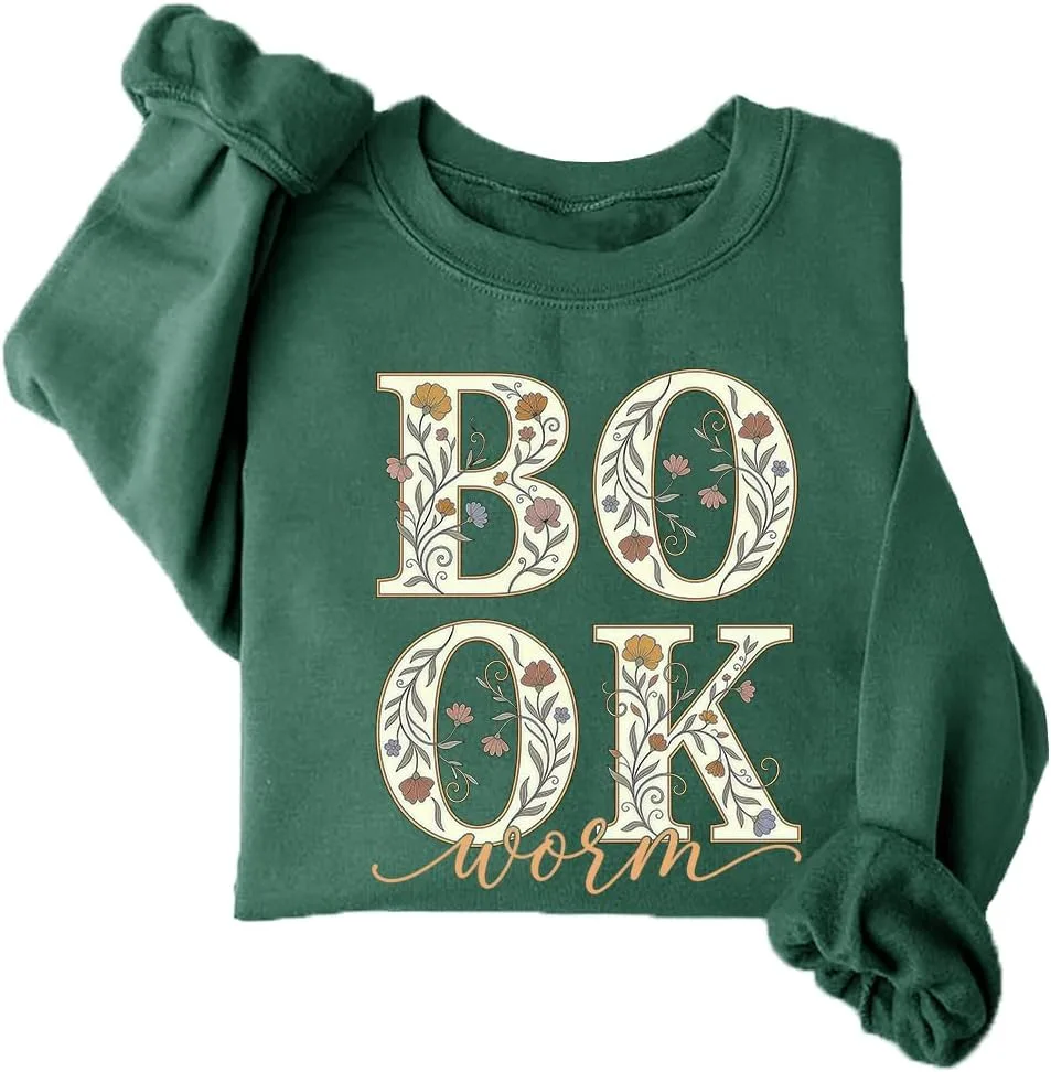 

Свитшот Bookworm с цветочным принтом NACJOM