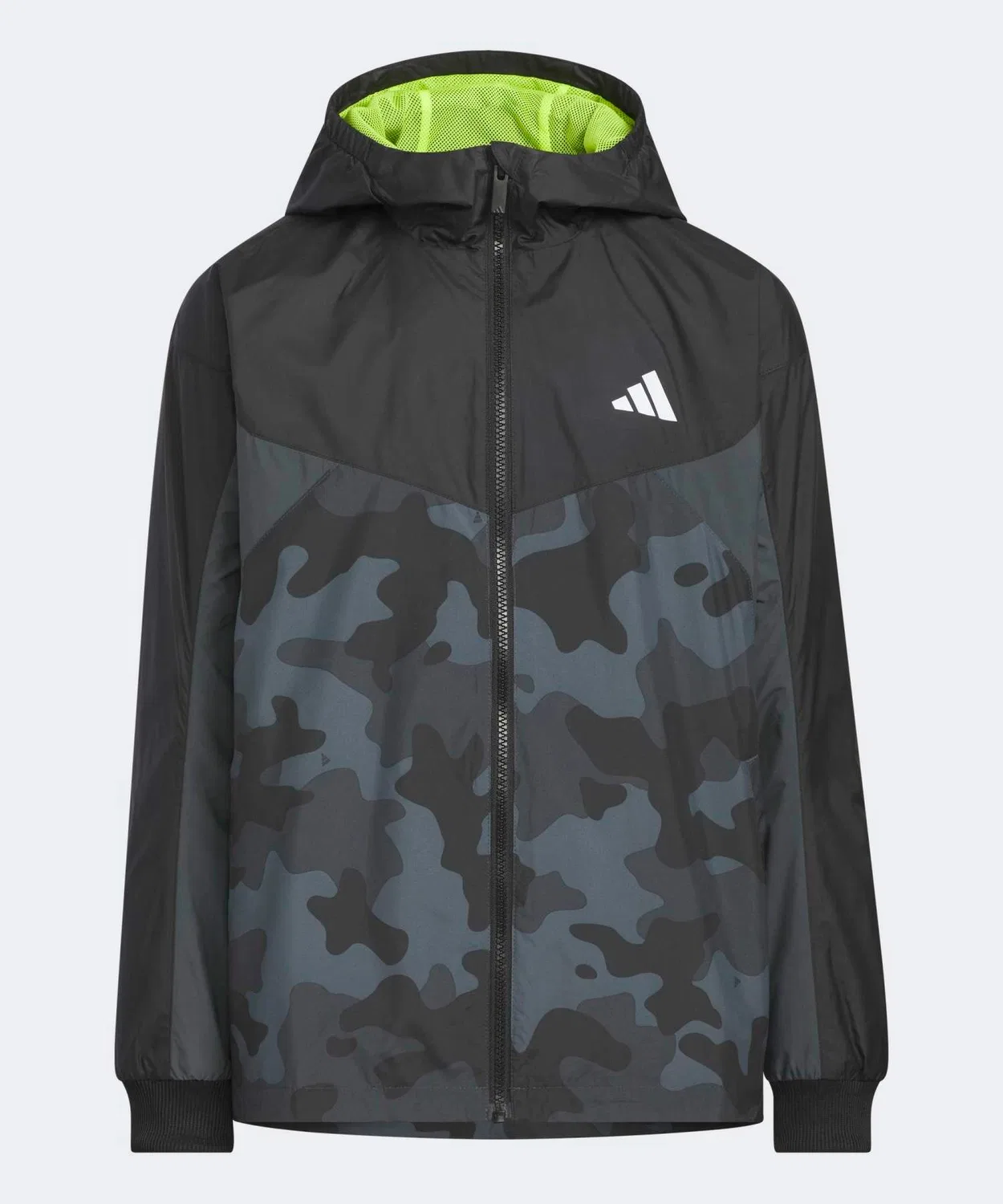 Толстовка с капюшоном Essential Camo Pack Regular Fit Mesh Lining Woven Track Top Adidas, черный