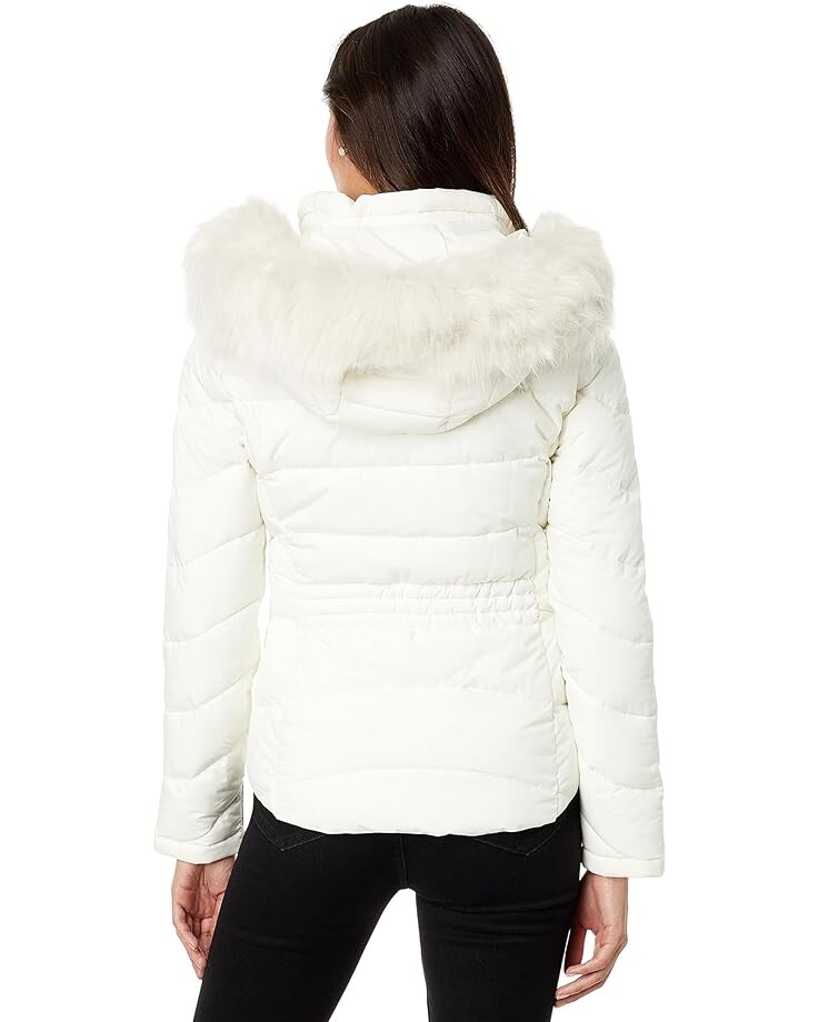 

Пуховик Calvin Klein Short Faux Fur Trim Puffer, цвет Eggshell