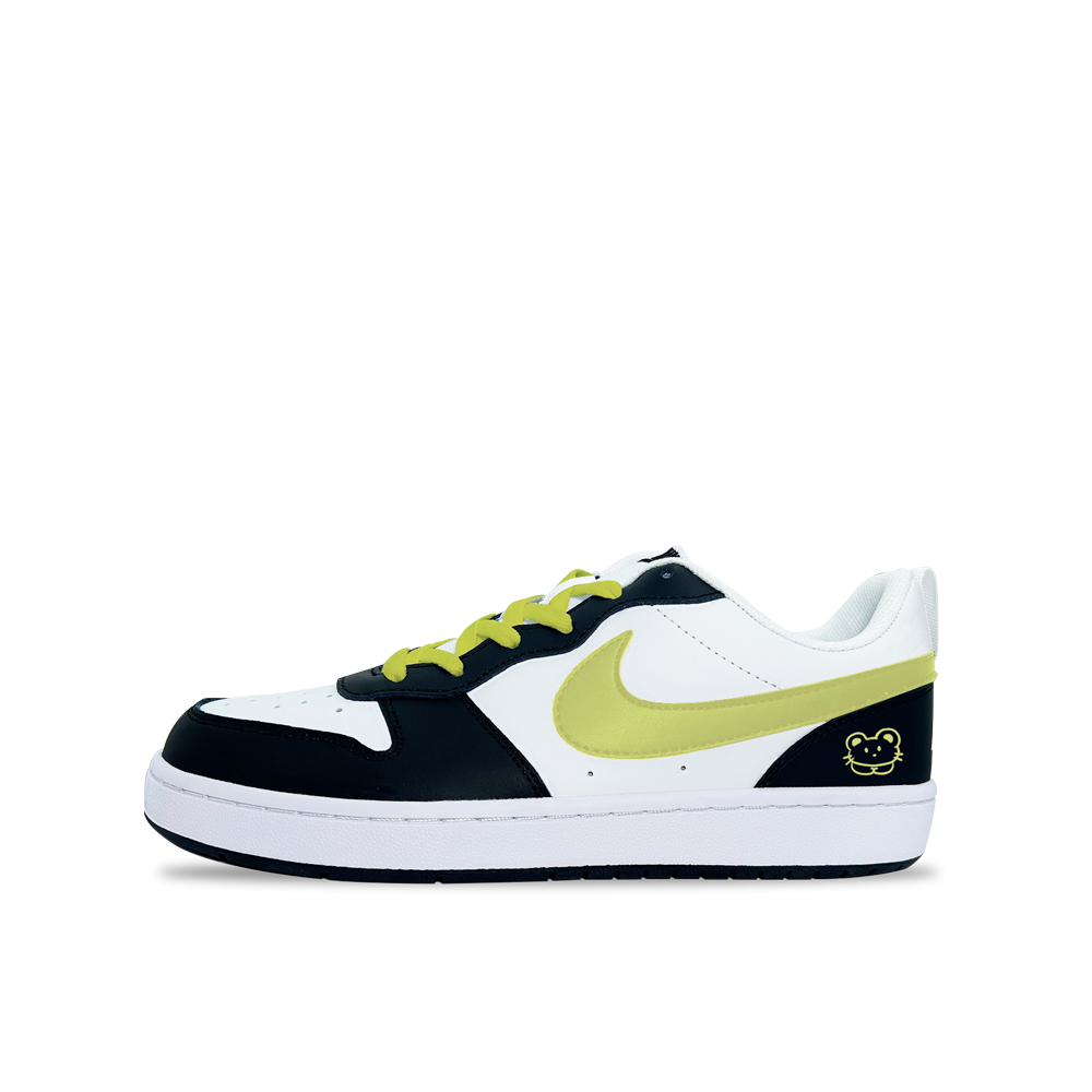 

Nike Court Borough Cute Rhythm Yellow нескользящие устойчивые к истиранию низкие кроссовки для скейтборда White детские