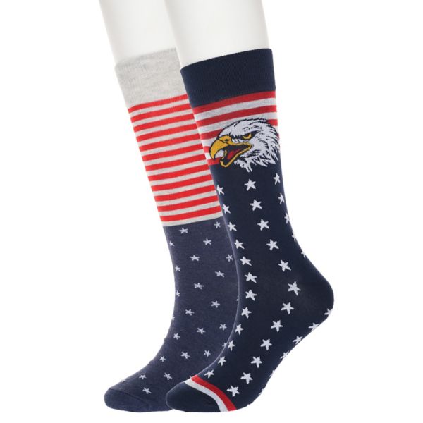

Мужские носки в американском стиле, 2 пары Twisted Toes, цвет eagle grey flag