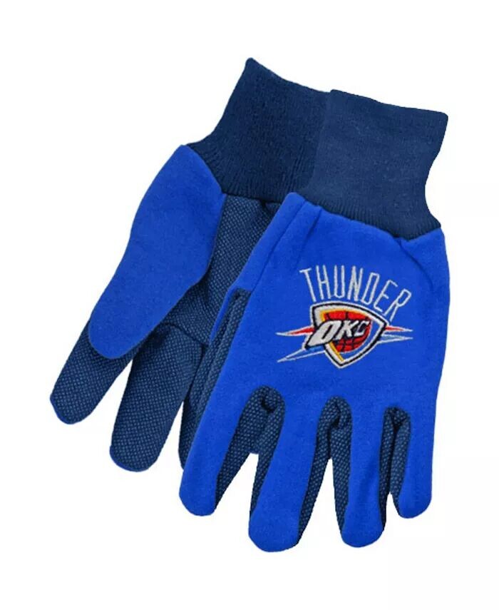 

Мужские и женские двухцветные универсальные перчатки Oklahoma City Thunder — королевский синий-темно-синий Wincraft