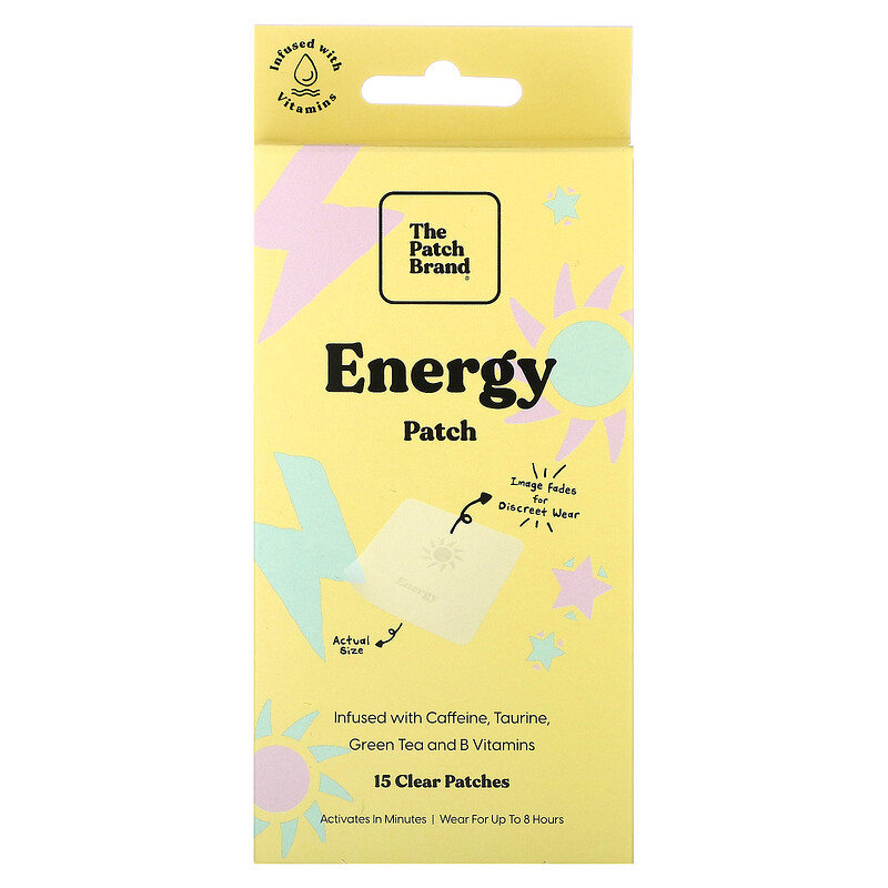 

The Patch Brand, Energy Patch, патч для энергии, 15 очищающих патчей