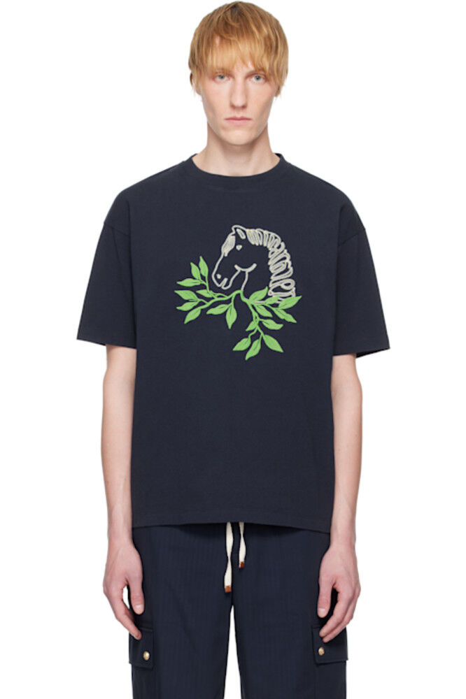 

Темно-синяя футболка Le T-Shirt Polo Drôle De Monsieur