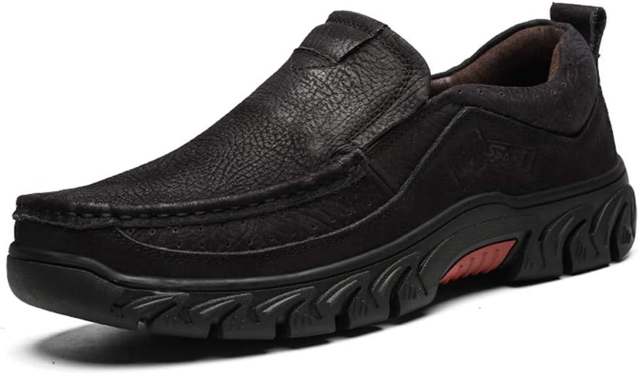 

Мужские слипоны BIFINI для прогулок на открытом воздухе, кожаные туристические мокасины, черный