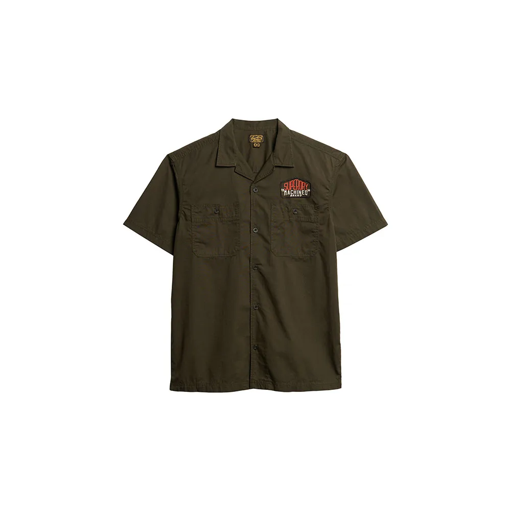 Рубашка с коротким рукавом Superdry Mechanic, зеленый — фото 2