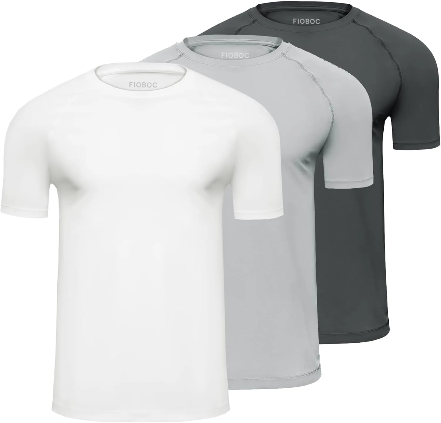 

Fioboc компрессионная футболка для мужчин, влагоотводящая, быстросохнущая, размеры S-4XL