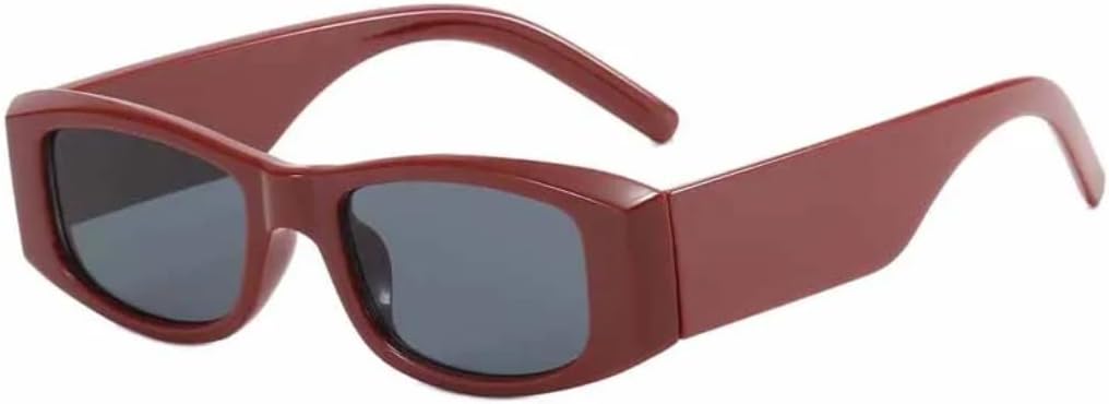 

Солнцезащитные очки с защитой UV400 | Маленькая оправа, линзы конфетного цвета | Для женщин и мужчин, для занятий спортом на открытом воздухе и вождения DSVIGF, Red Gray