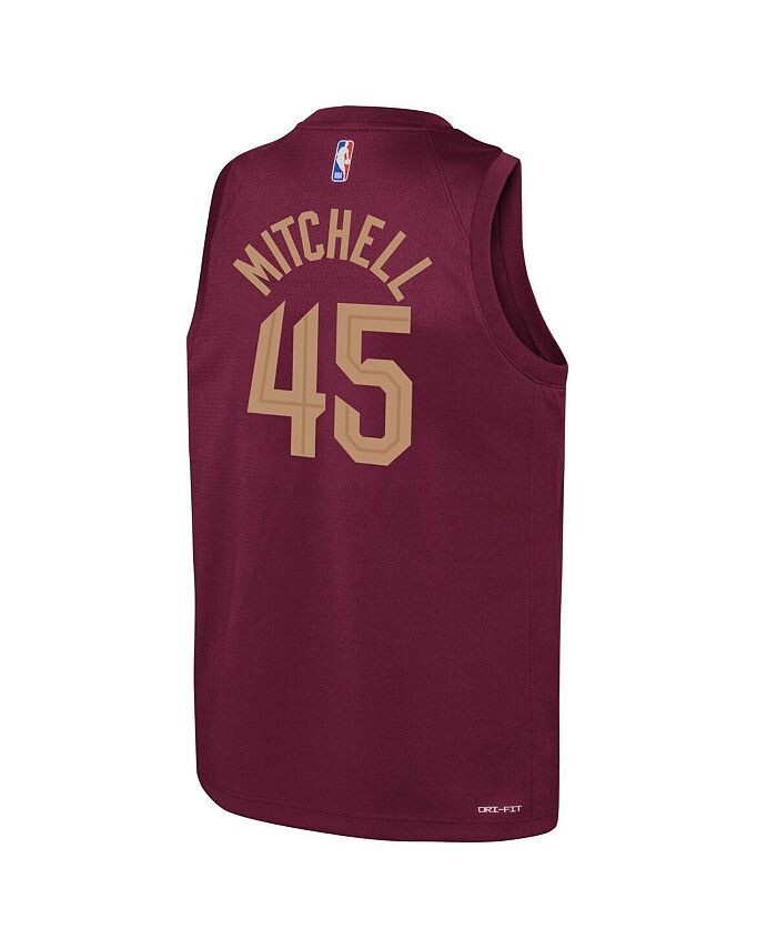 Джерси Big Boys and Girls Donovan Mitchell Wine Cleveland Cavaliers 2022/23 Swingman — Icon Edition Nike, фиолетовый — фото 2