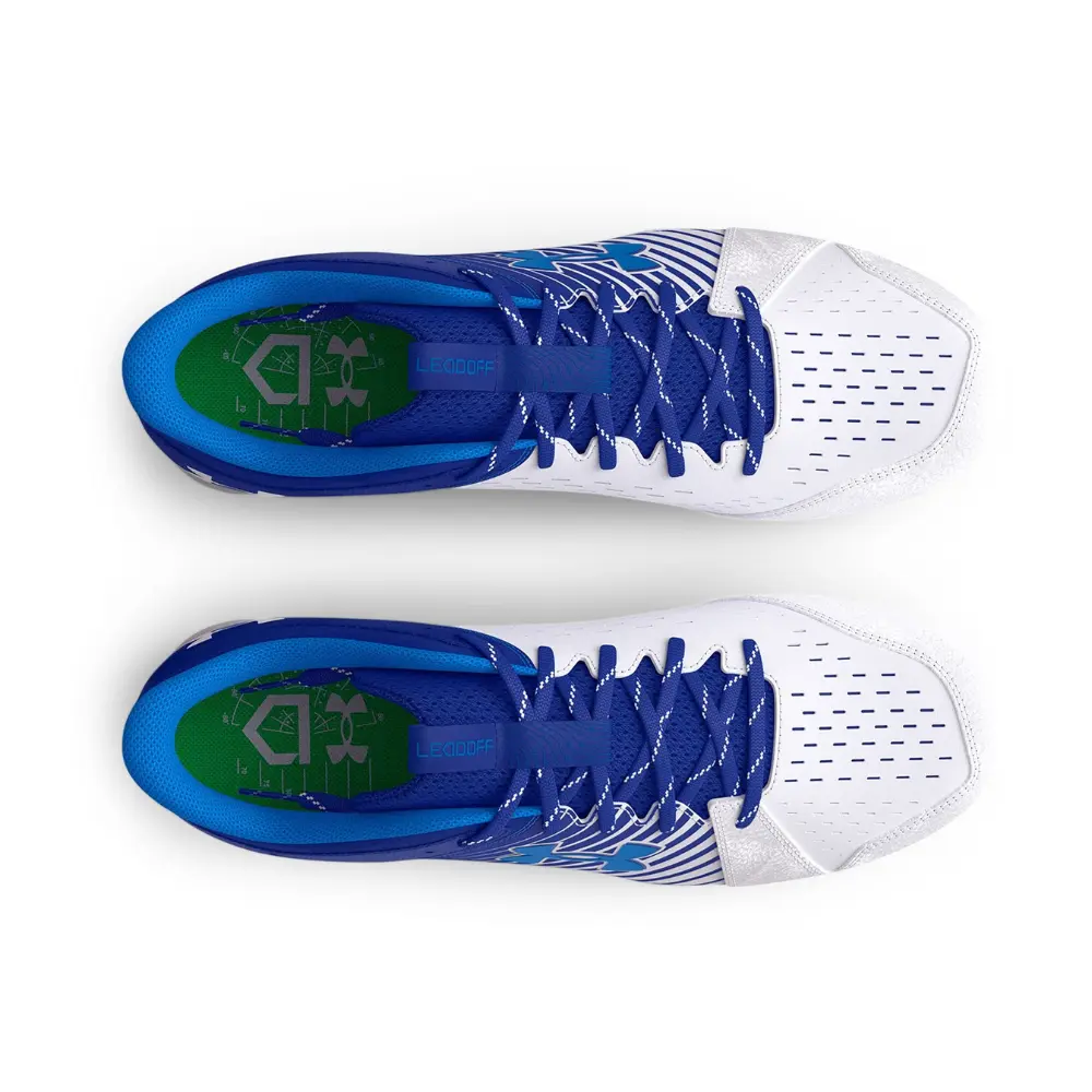 Мужские бейсбольные бутсы Under Armour Leadoff, цвет «королевский синий белый», литые, ZAP293 Under Armour, синий — фото 4