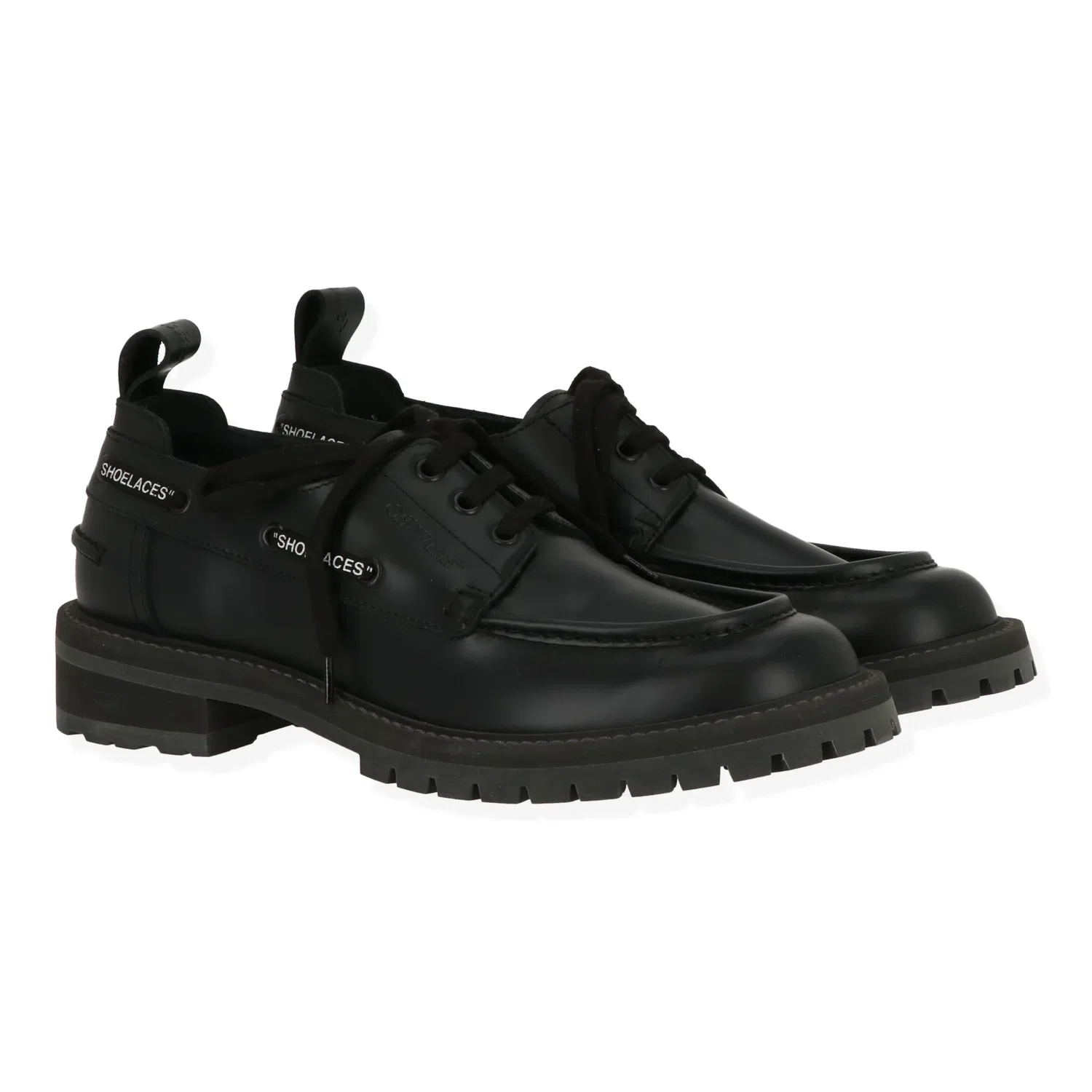 Off-White Черные мужские лоферы Off White