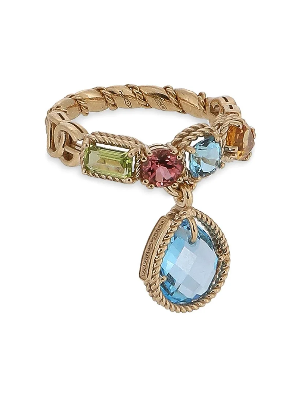 

Кольцо из желтого золота с камнями DOLCE & GABBANA, золотой