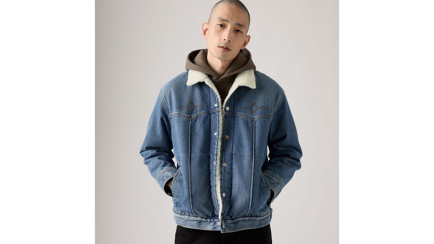 

Куртка дальнобойщика Western Sherpa Levi's, Open Sail - Medium Wash