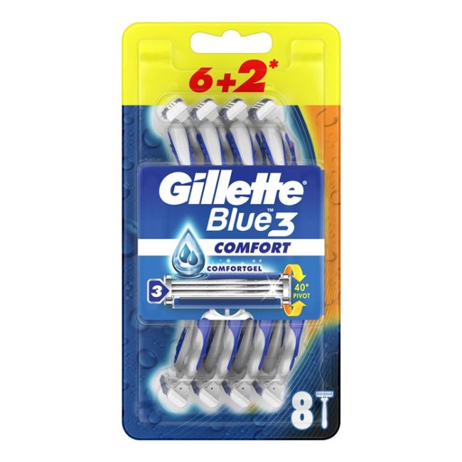 

Одноразовые бритвы Blue3 plus comfort (6+2 шт.) Gillette