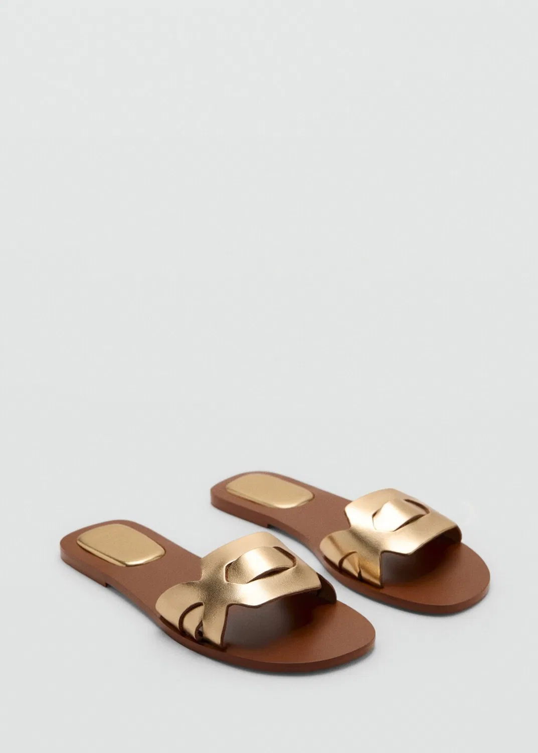 Сандалии Mango Teen, Gold — фото 3
