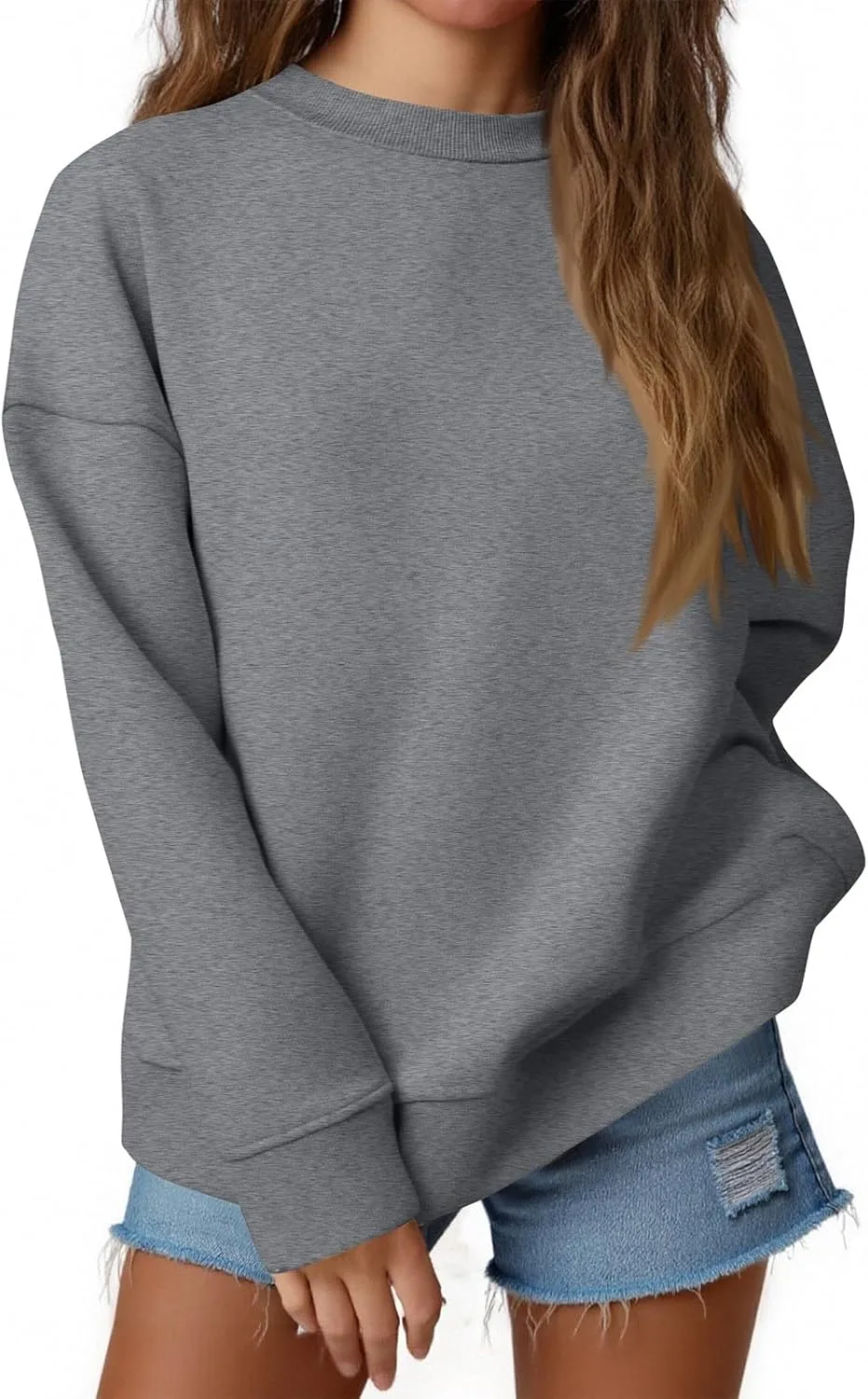 

Kenvita женский свитшот с длинным рукавом, Oversized, O Neck Kenvina