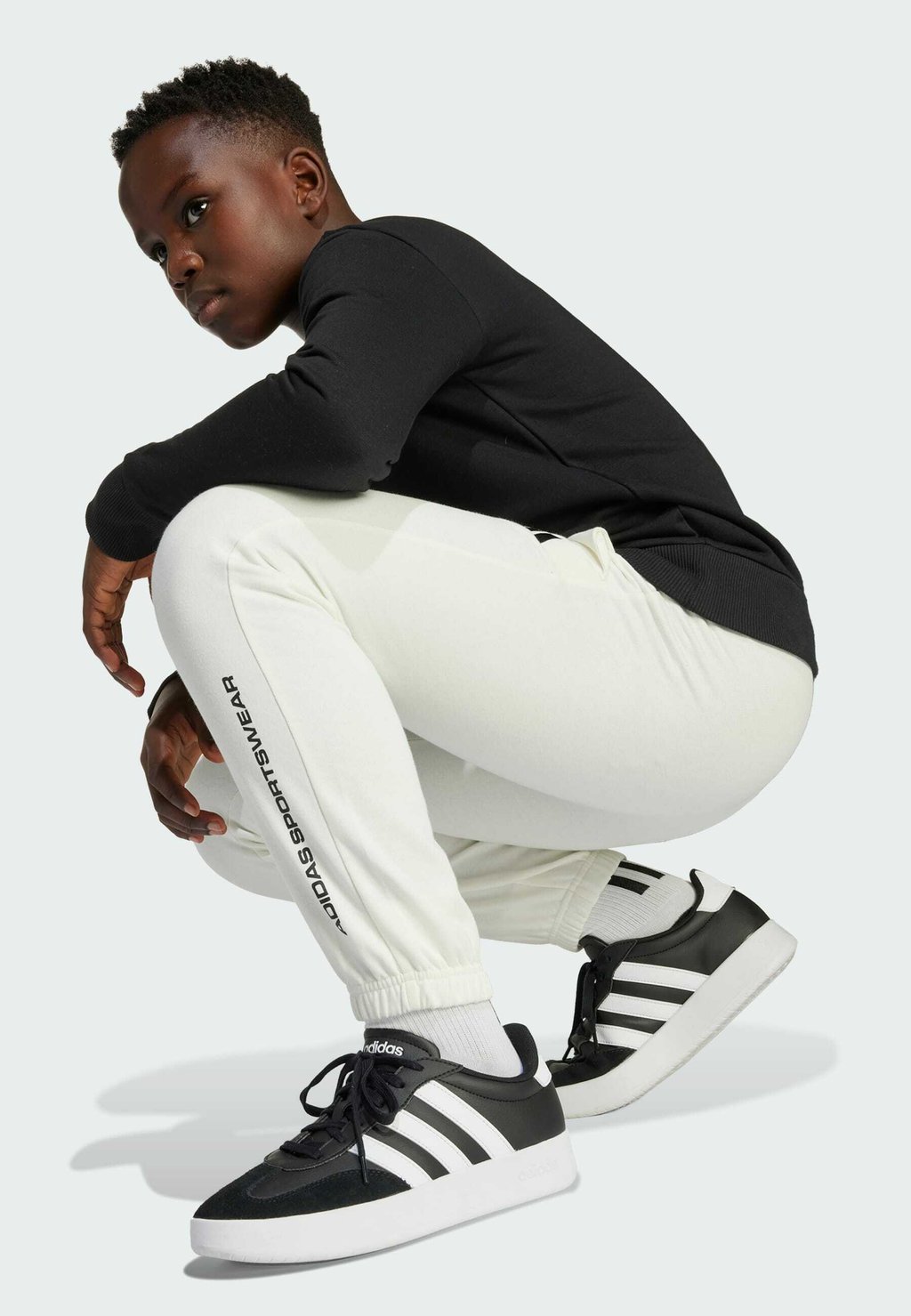 Спортивные штаны SLOGAN Adidas Sportswear, слоновая кость — фото 4