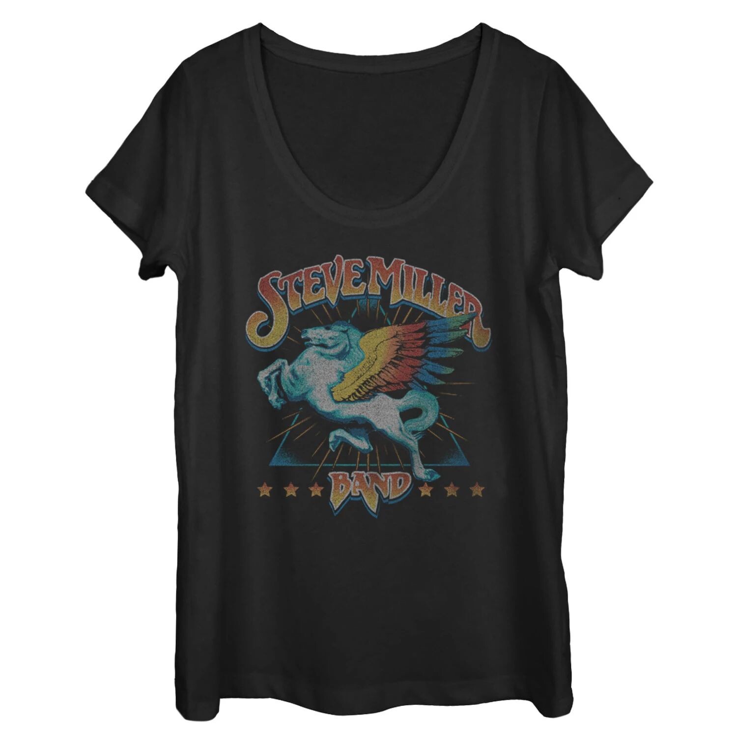 

Футболка с логотипом Steve Miller Band для юниоров Rainbow Pegasus и графическим изображением звезд Licensed Character