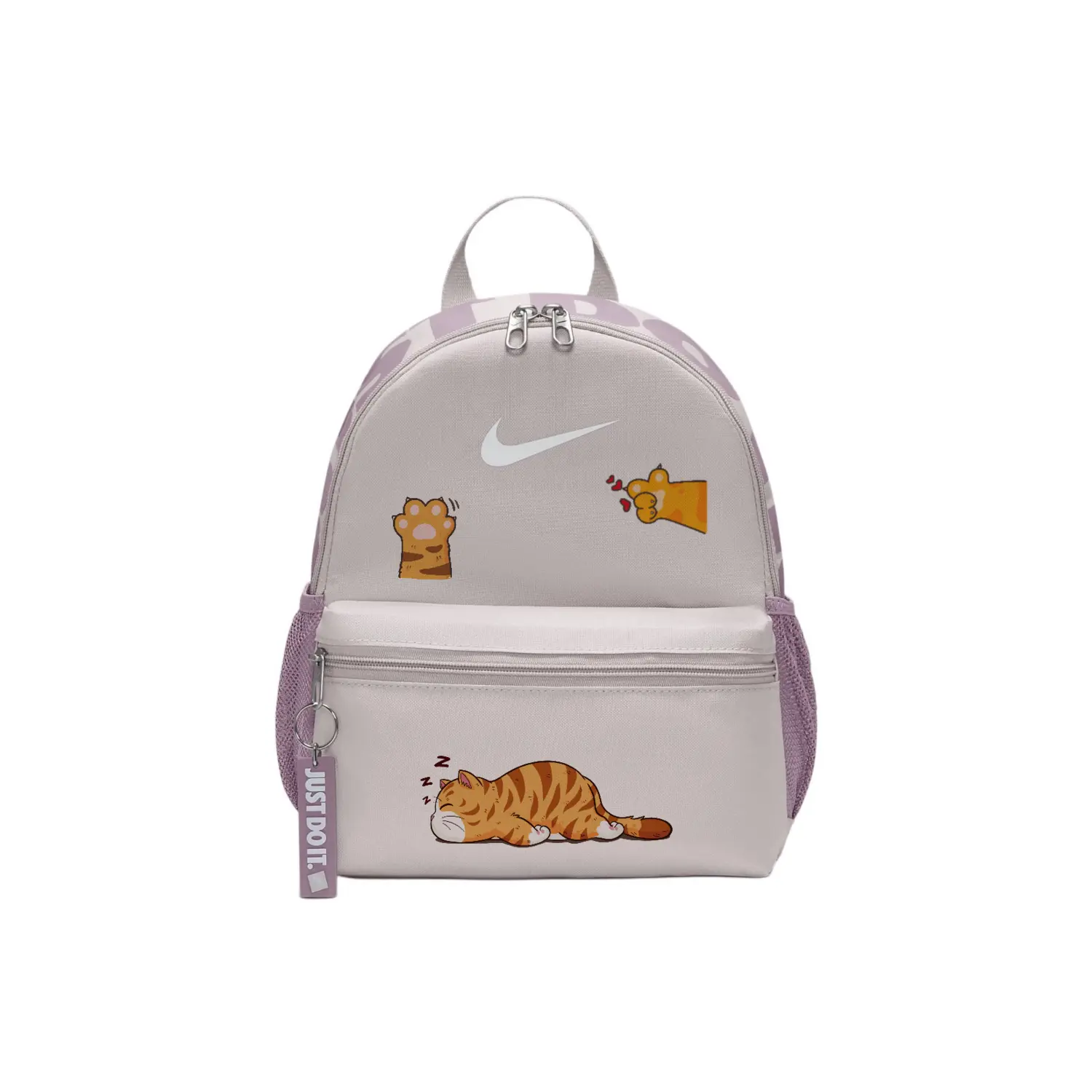 

Nike Тканевый рюкзак женский серый фиолетовый красный, Cat Lying Flat