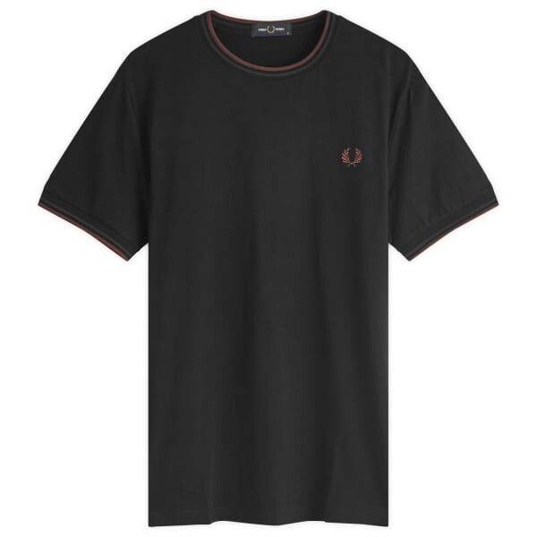 

Футболка с двойным наконечником Fred Perry, черный
