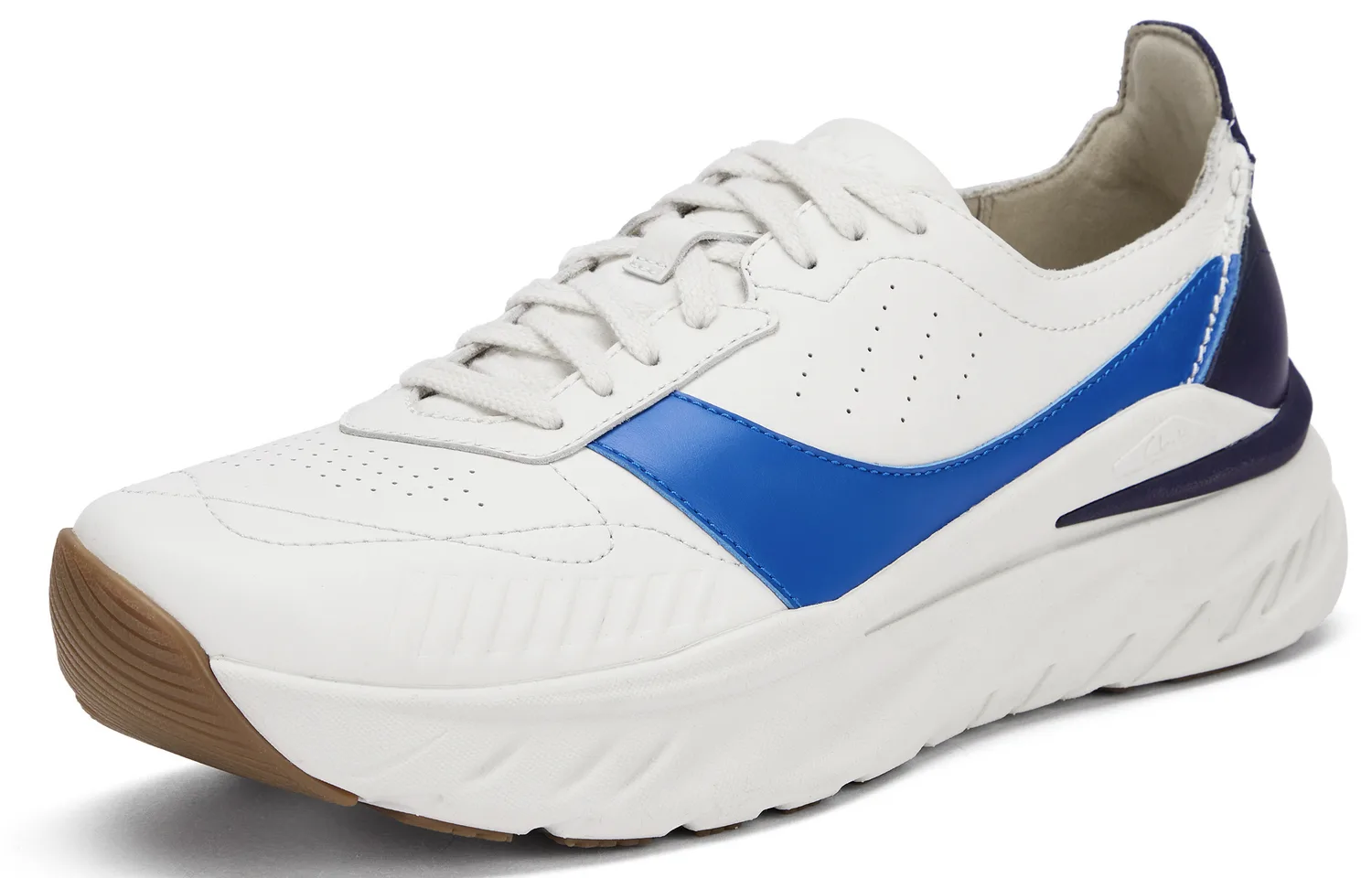 Мужские повседневные кроссовки low top Clarks, White/Dark Blue/Light Blue 261876387 — фото 3
