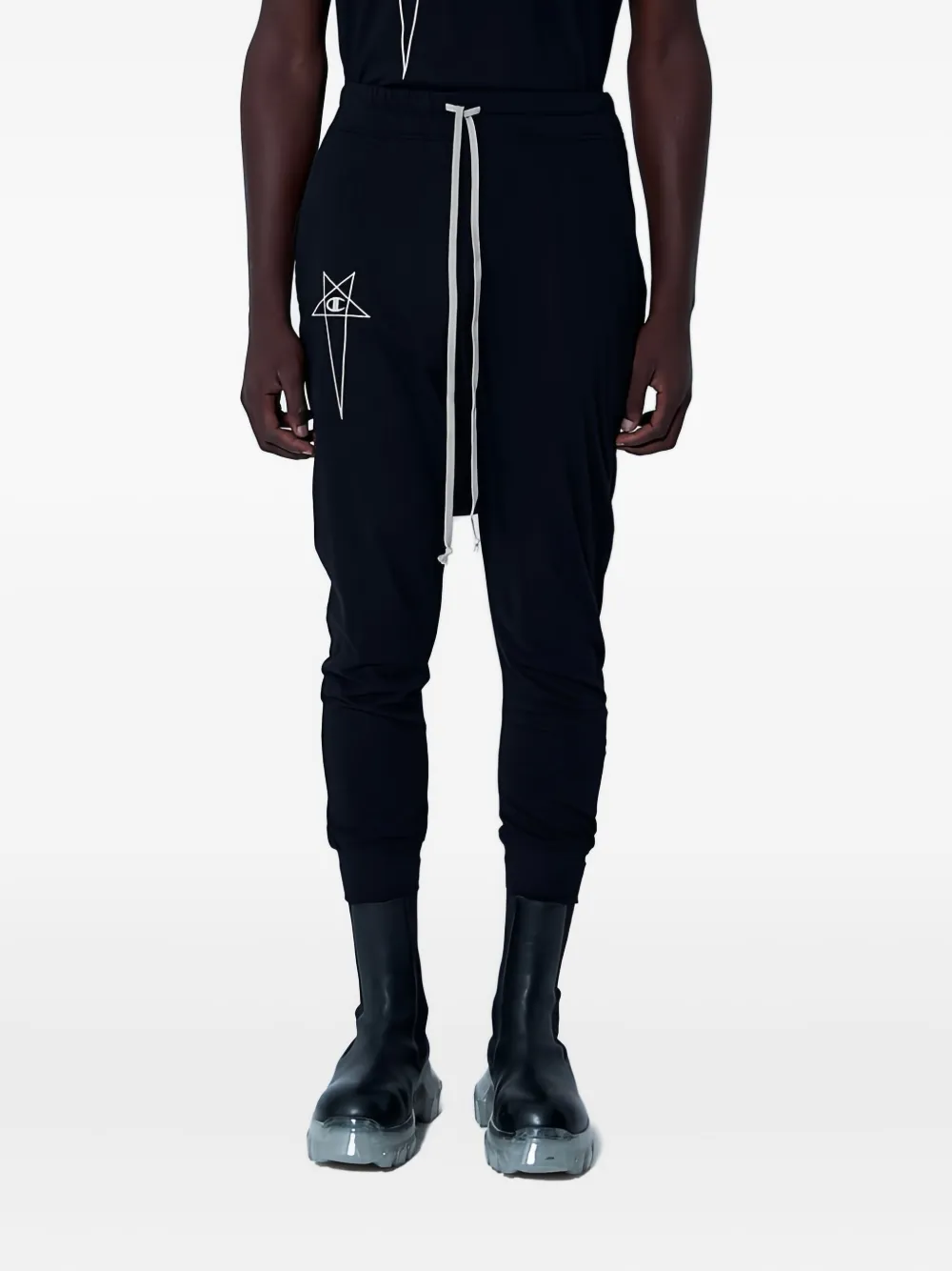 

Спортивные брюки с завязками на поясе Rick Owens X Champion, черный