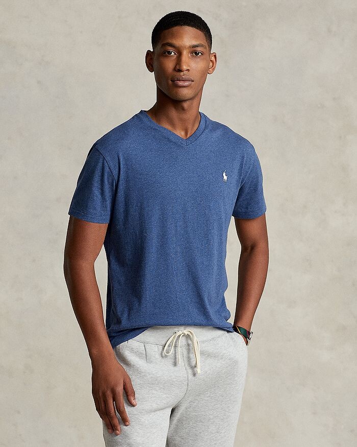 Футболка классического кроя с V-образным вырезом Polo Ralph Lauren — фото 3