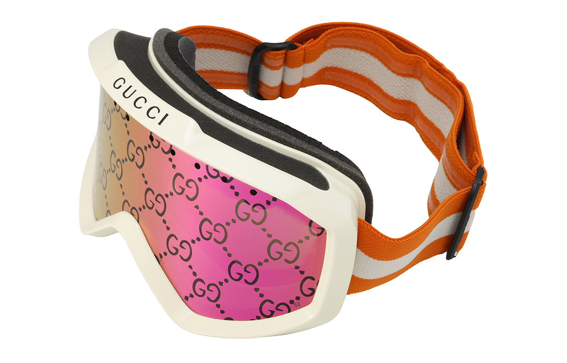 

GG1210S 002 Anti Fog Windproof унисекс лыжные очки GUCCI, оранжевый белый