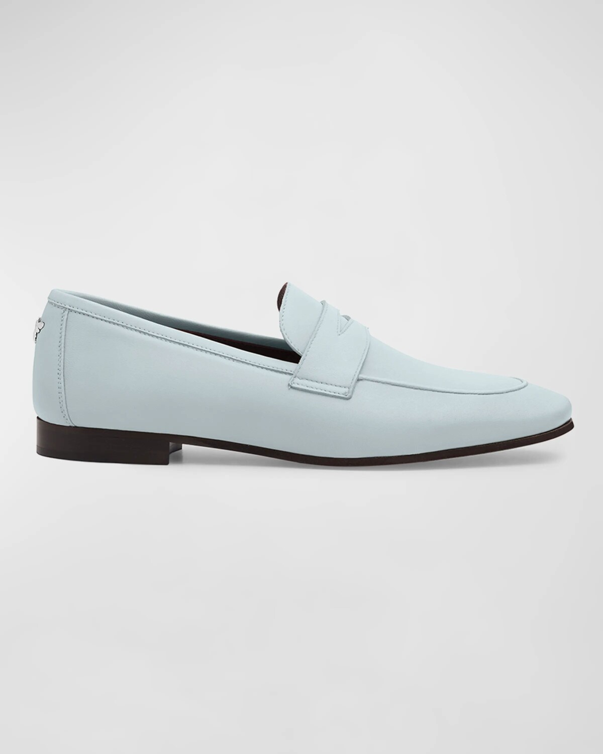 Кожаные лоферы на плоской подошве Bougeotte, цвет Light Blue