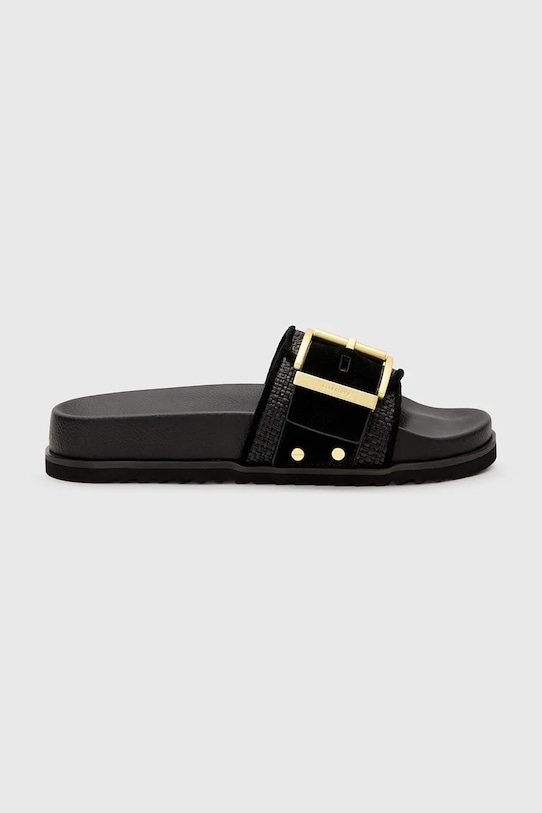 Шлепанцы Ellie Raffia Slider Allsaints, черный
