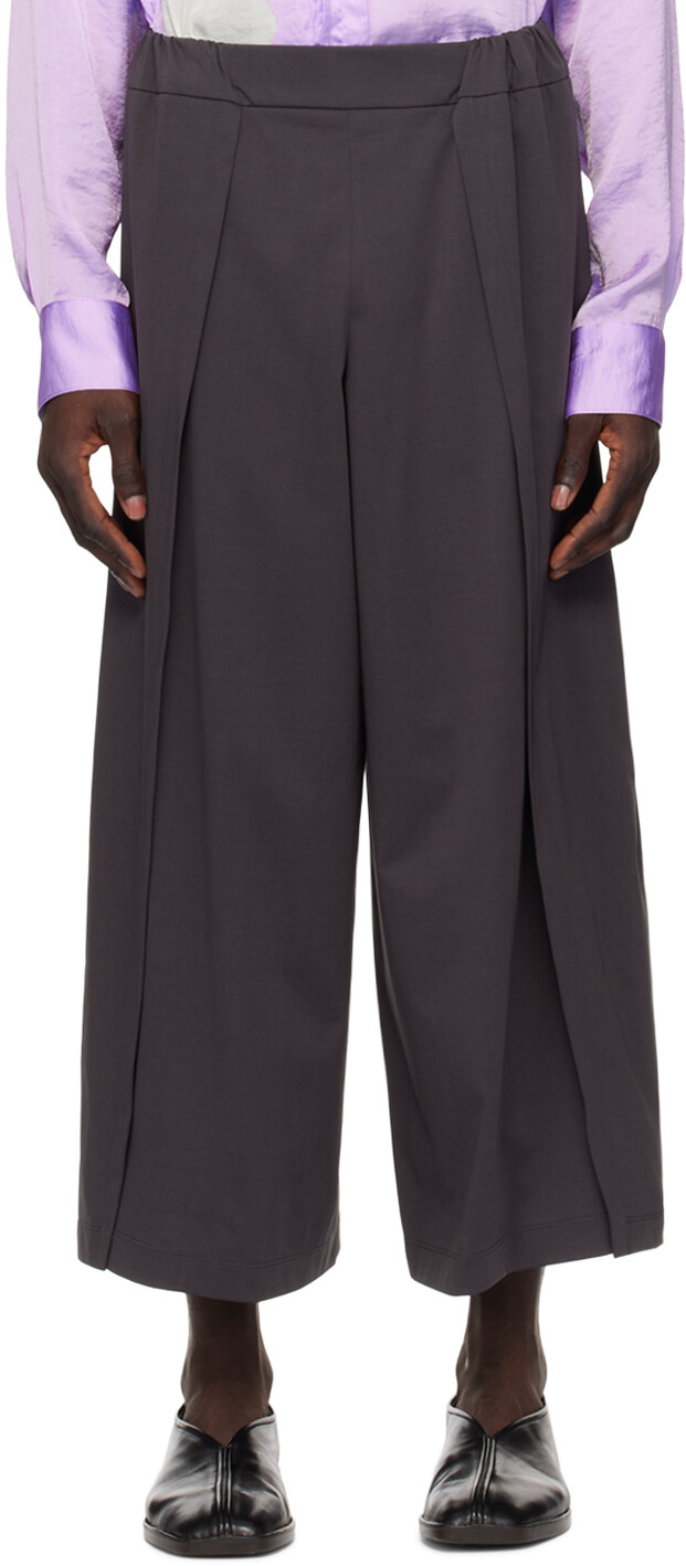 

Серые брюки Crosscut 132 5. ISSEY MIYAKE, Charcoal gray