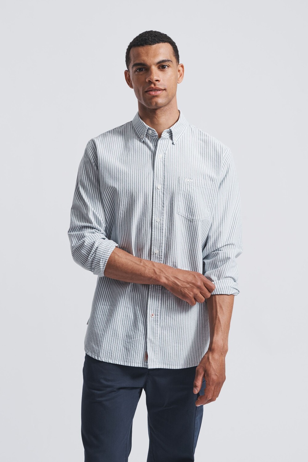 

Рубашка цвета хаки Aldridge Oxford с застежкой на пуговицы Aubin, зеленый