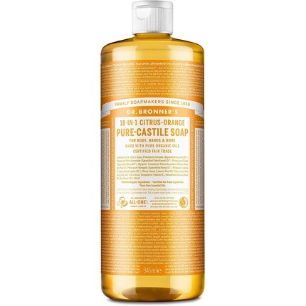 

Bronner'S Pure Castile жидкое мыло "Цитрусовый апельсин", 945 мл, Dr. Broner'S, Серый, Bronner'S Pure Castile жидкое мыло "Цитрусовый апельсин", 945 мл, Dr. Broner'S