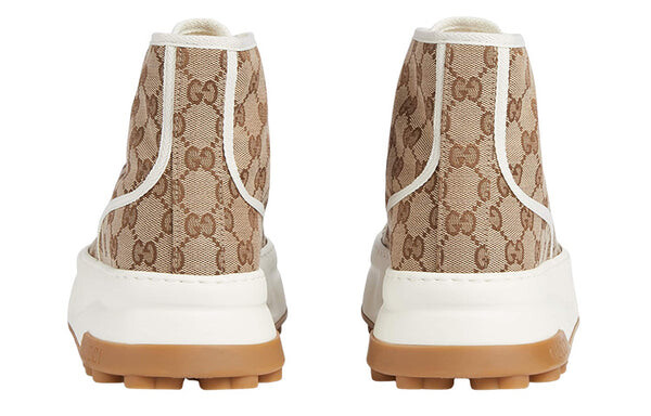 Кроссовки GUCCI Tennis 1977 High-Top Sneakers 'Tan White', цвет tan/white — фото 4