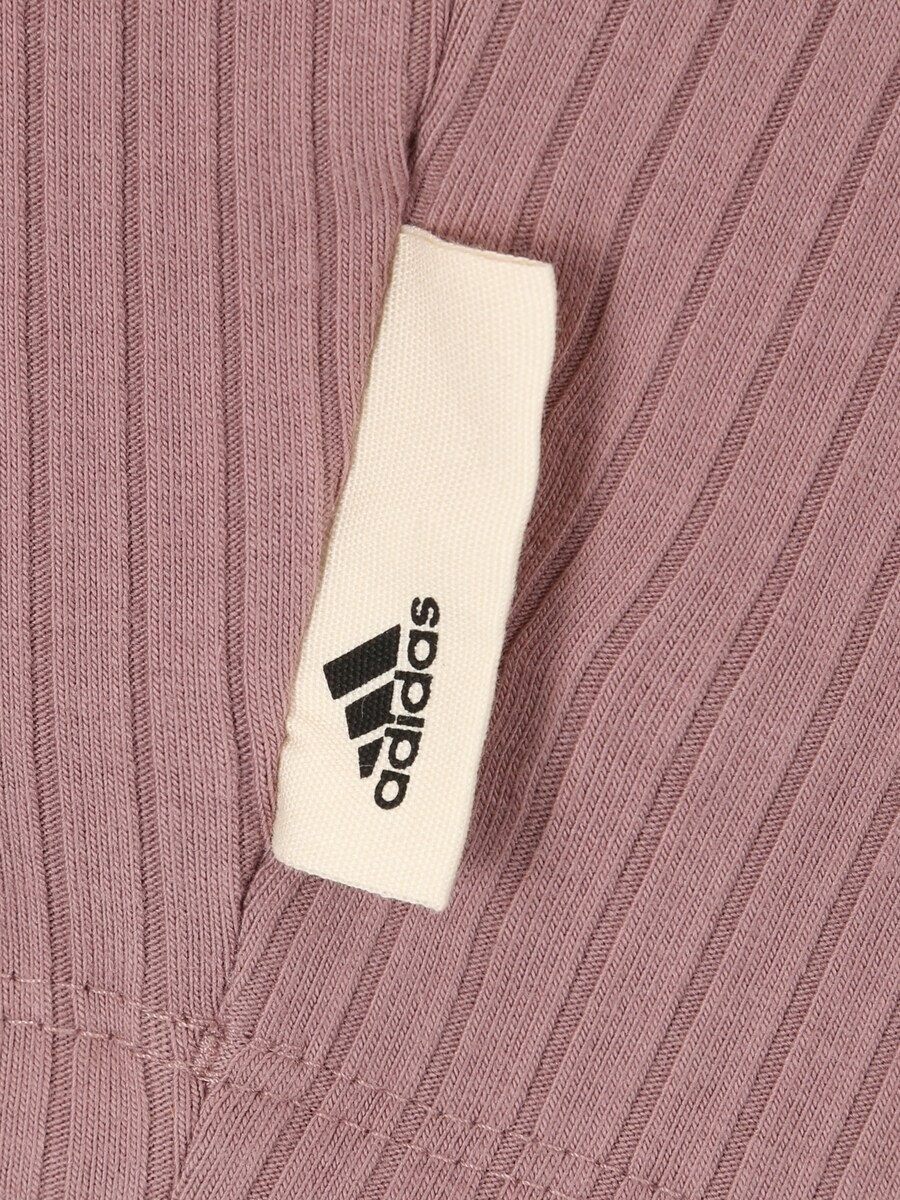 Спортивная футболка ADIDAS SPORTSWEAR Performance Studio Lounge Ribbed, цвет Berry — фото 3