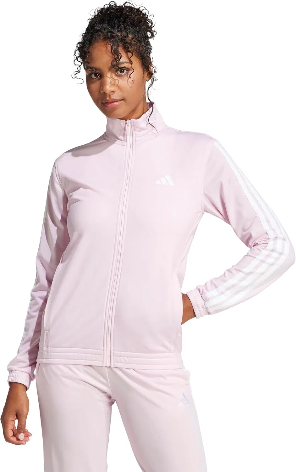 Толстовка женская с тремя полосками adidas, Clear Pink