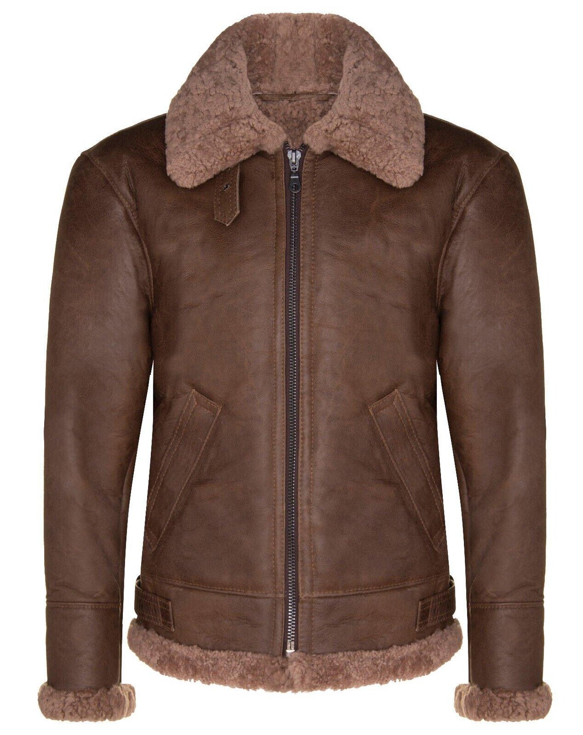 

Кожаная куртка-авиатор из овчины B3 WW2-Хьюстон Infinity Leather, коричневый