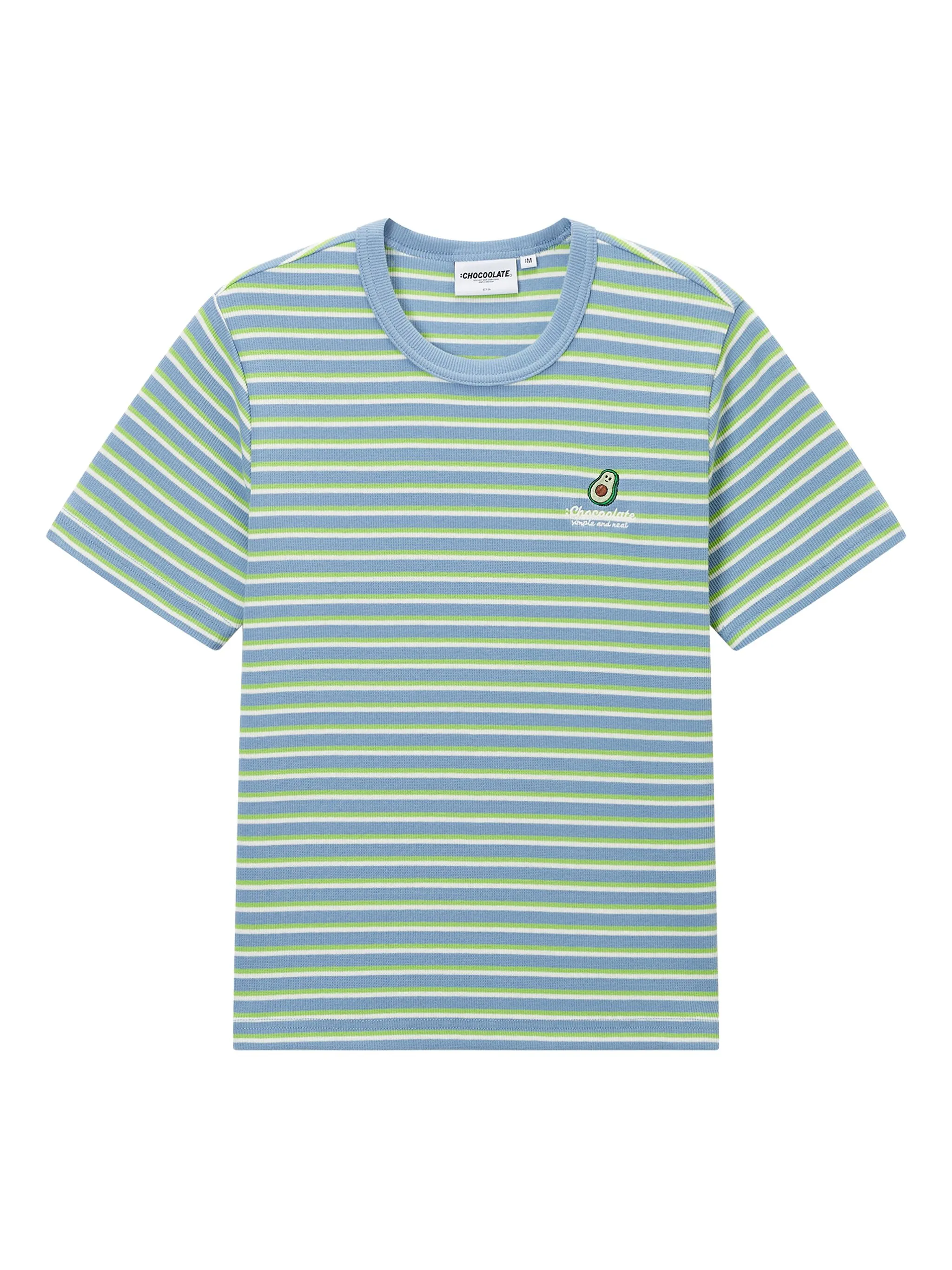 

Полосатая футболка с логотипом Chocoolate, синий