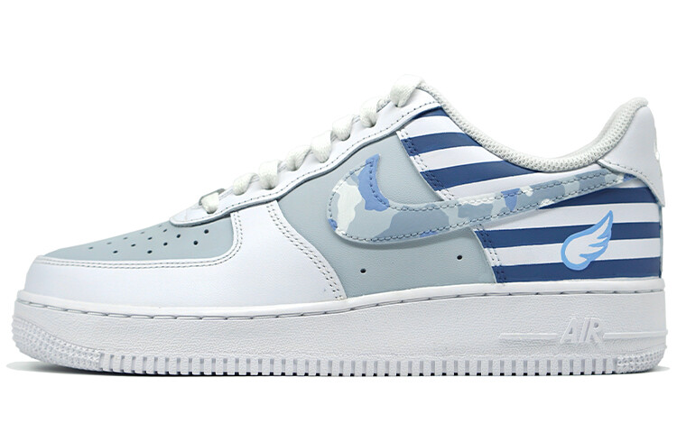 

Кроссовки Nike Air Force 1 Skateboard Shoes Men Low-Top Gray White/Blue