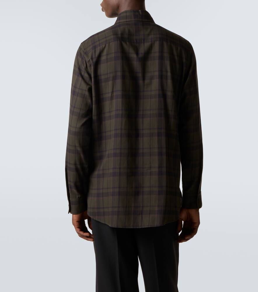 Кассандр клетчатая фланелевая рубашка Saint Laurent, Falkland Check Od — фото 4