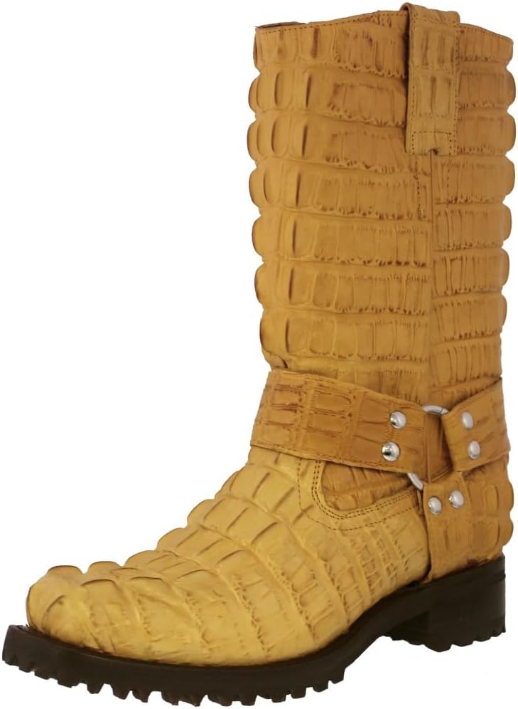 

Мужские мотоциклетные ботинки Cowboy Professional из манговой кожи с квадратным носком и принтом крокодильего хвоста, Mango