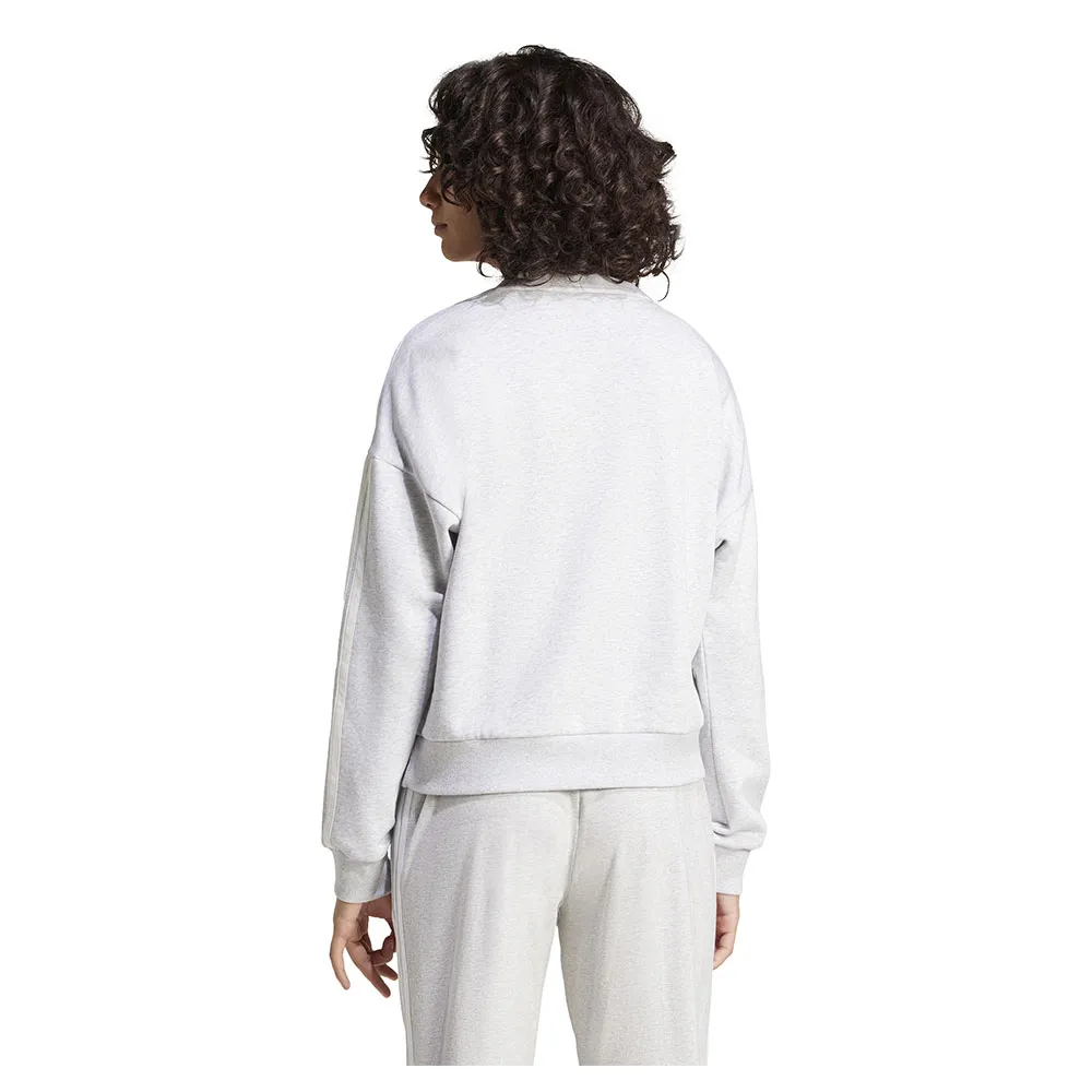 Толстовка adidas Essentials 3 Stripes Fleece, серый — фото 2
