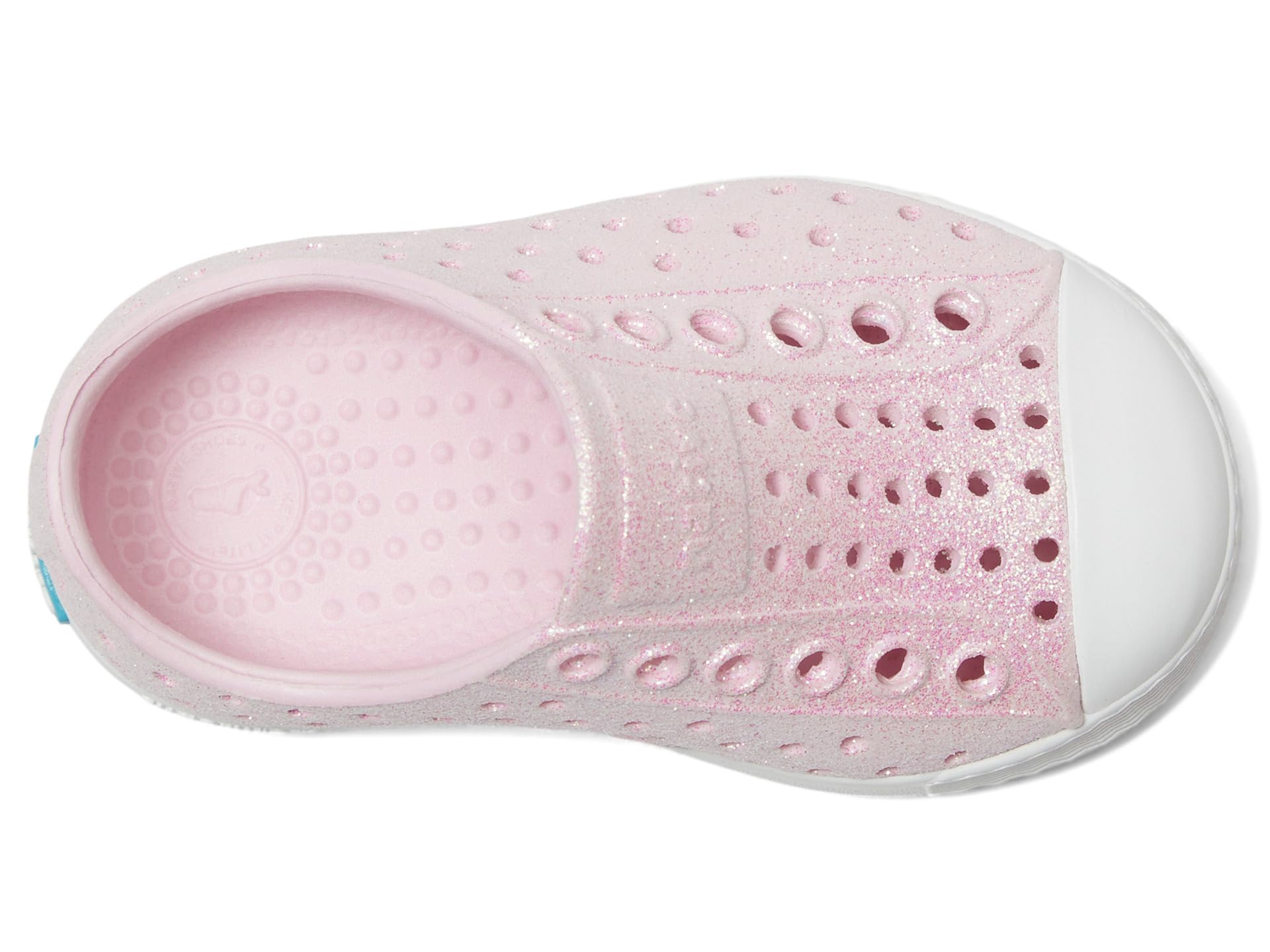 Кроссовки Native Shoes Kids Jefferson Bio-Bling, цвет Barely Pink Bling/Shell White — фото 2