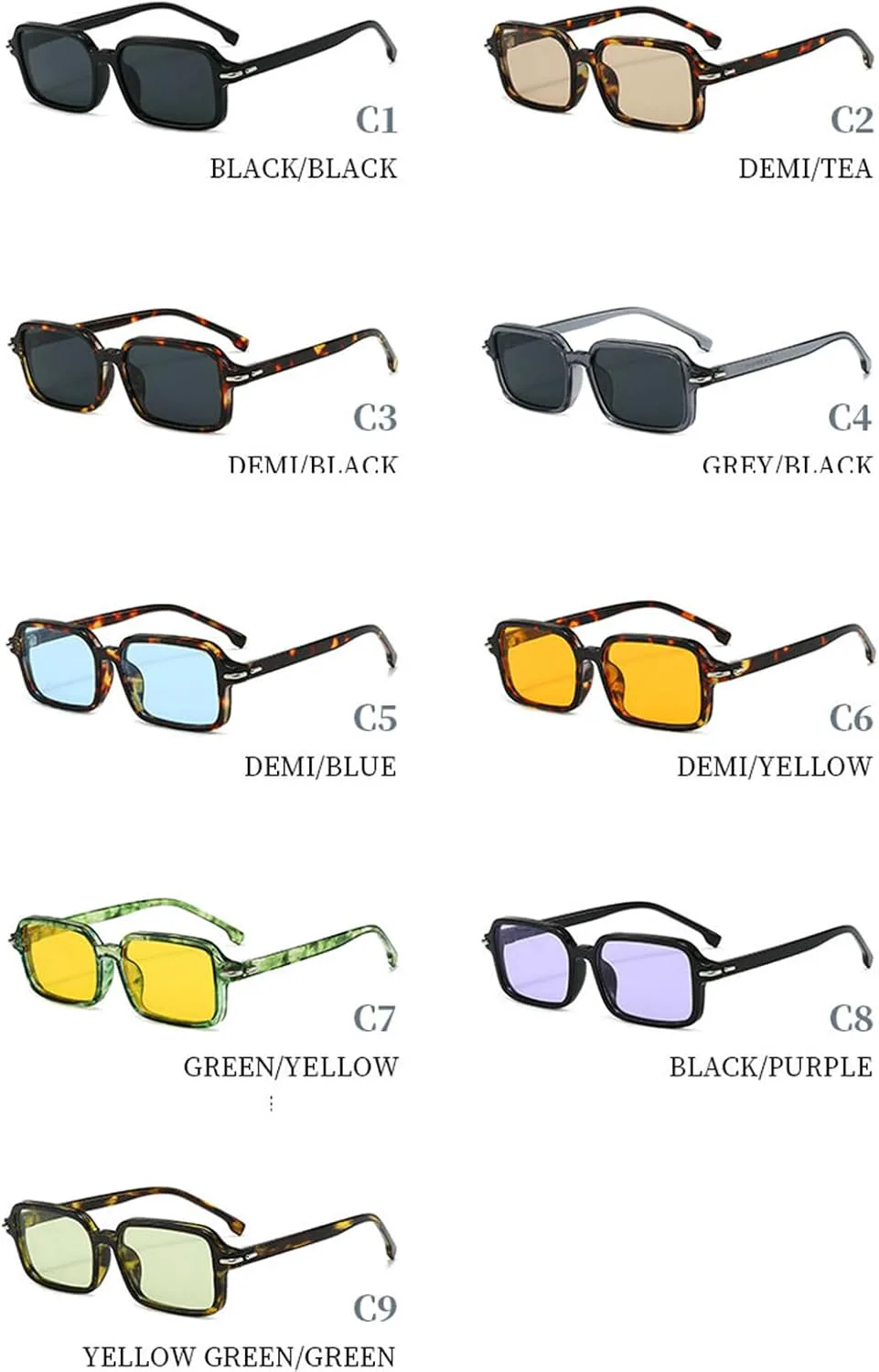 

Солнцезащитные очки Willochra Luxury Square Rivet для мужчин и женщин, в стиле ретро, ​​прямоугольные, модные, винтажные, с защитой от УФ-излучения UV400, C6