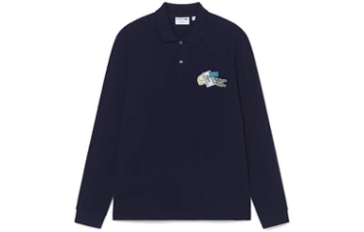 

Рубашка поло мужская темно-синяя Lacoste, темно-синий