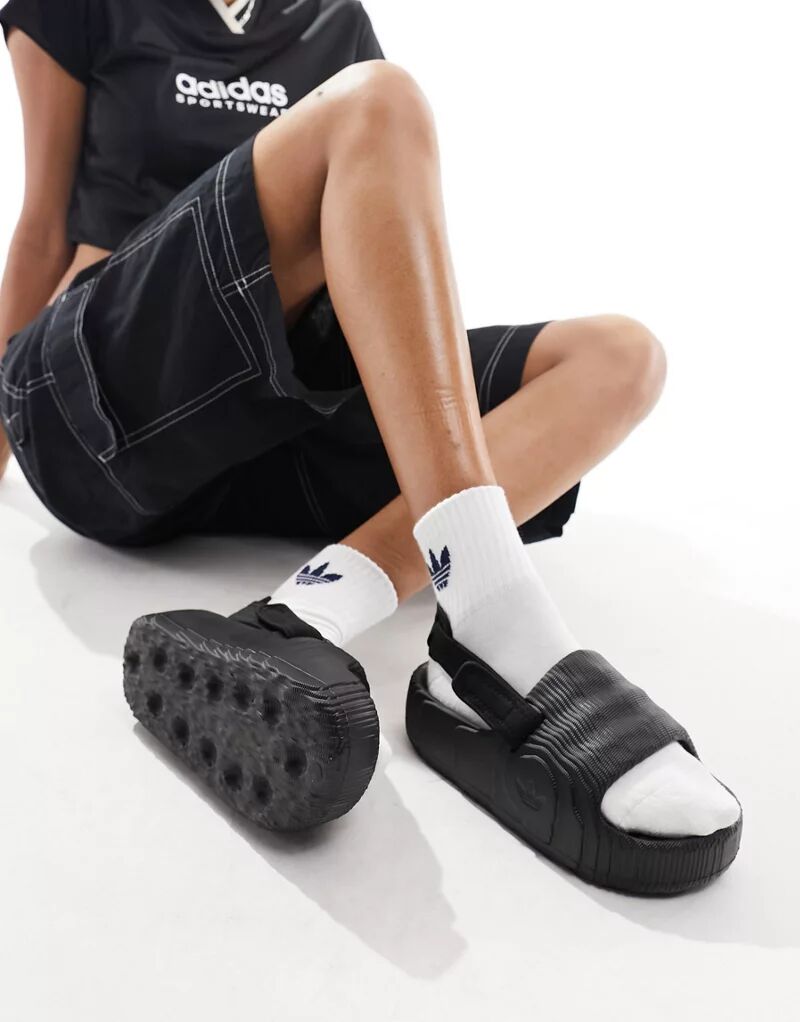 

Черные шлепанцы adidas Originals Adilette 22 XLG, Серый, Черные шлепанцы adidas Originals Adilette 22 XLG