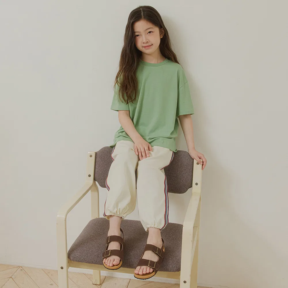 Детская футболка Soft Modal Half цвета шалфея от Wednesdayoasis Kids — фото 2