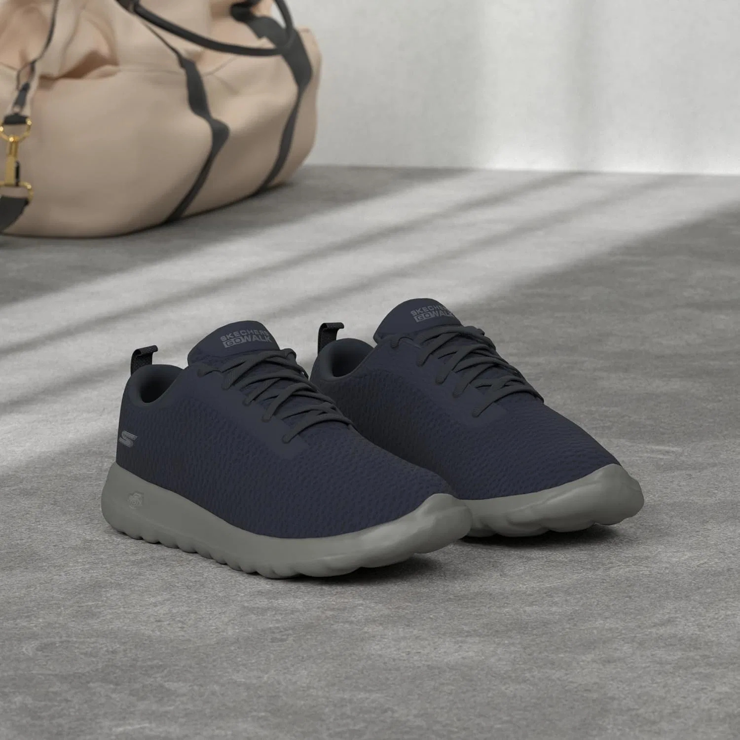 Мужские прогулочные кроссовки Skechers Go Walk Max Effort, Navy Textile Gray Trim — фото 4